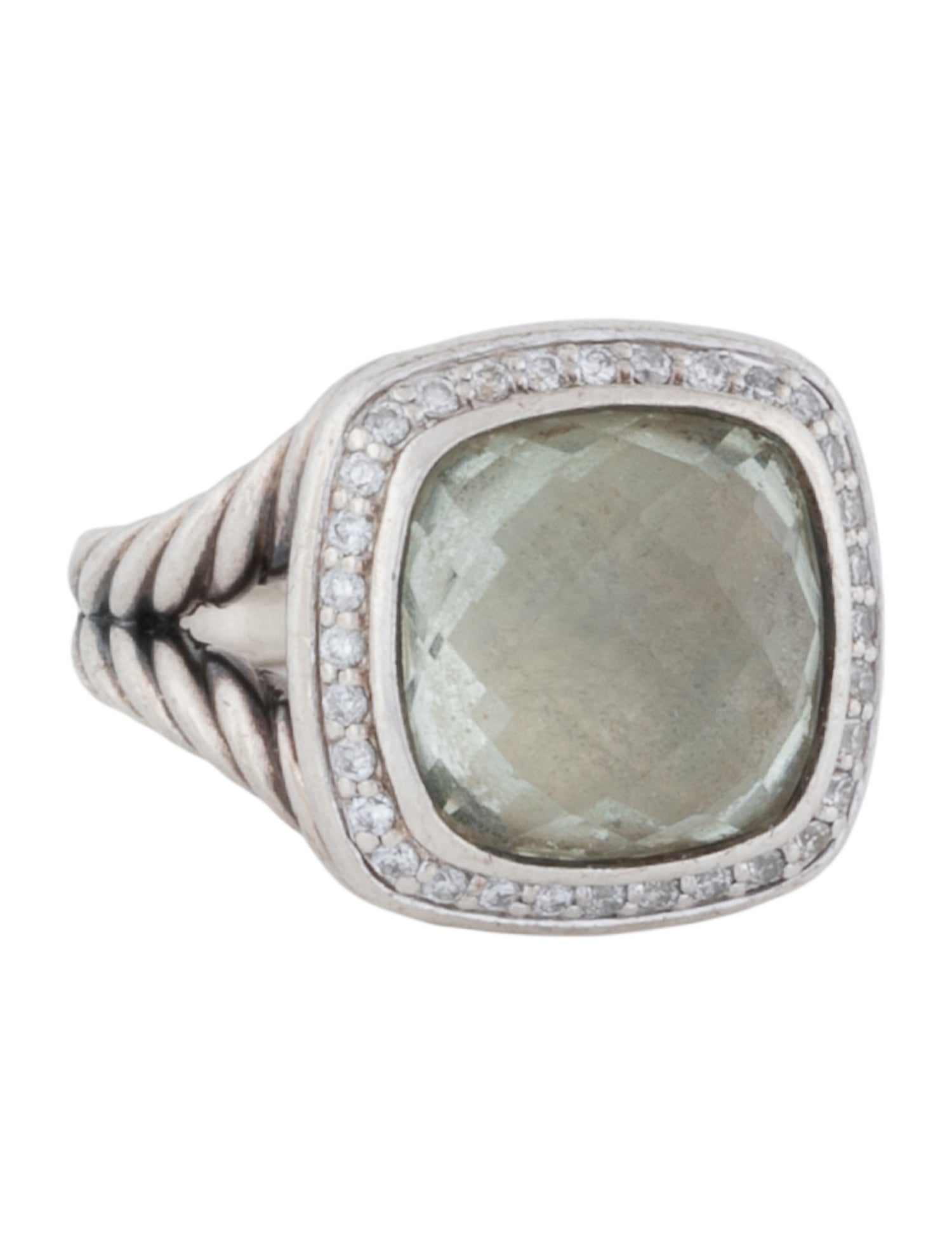 David Yurman Prasiolite & Diamond Albion Cocktail Ring