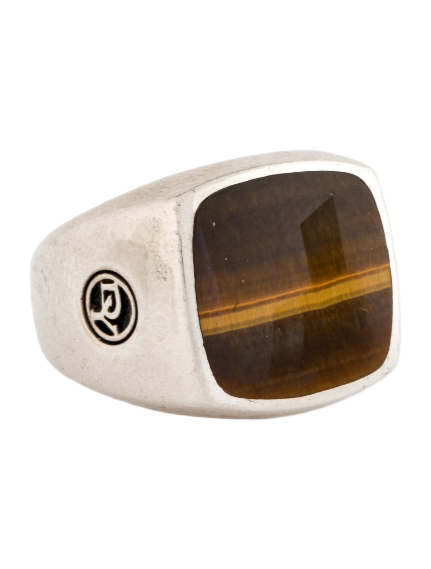 David Yurman Tigers Eye Quartz Exotic Signet Ring