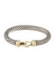 David Yurman Two-Tone Cable Buckle Bangle