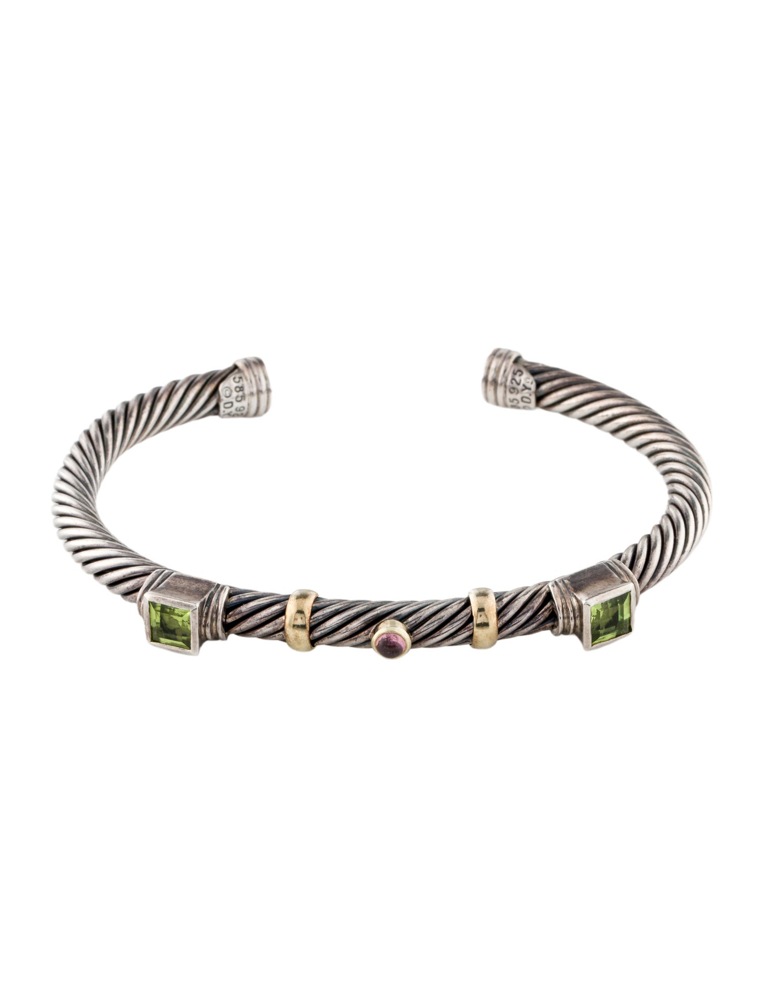 David Yurman Peridot & Tourmaline Renaissance Cuff