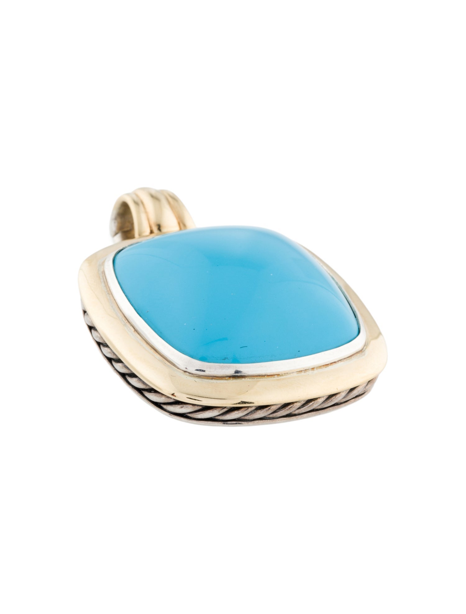 David Yurman Turquoise Albion Enhancer Pendant