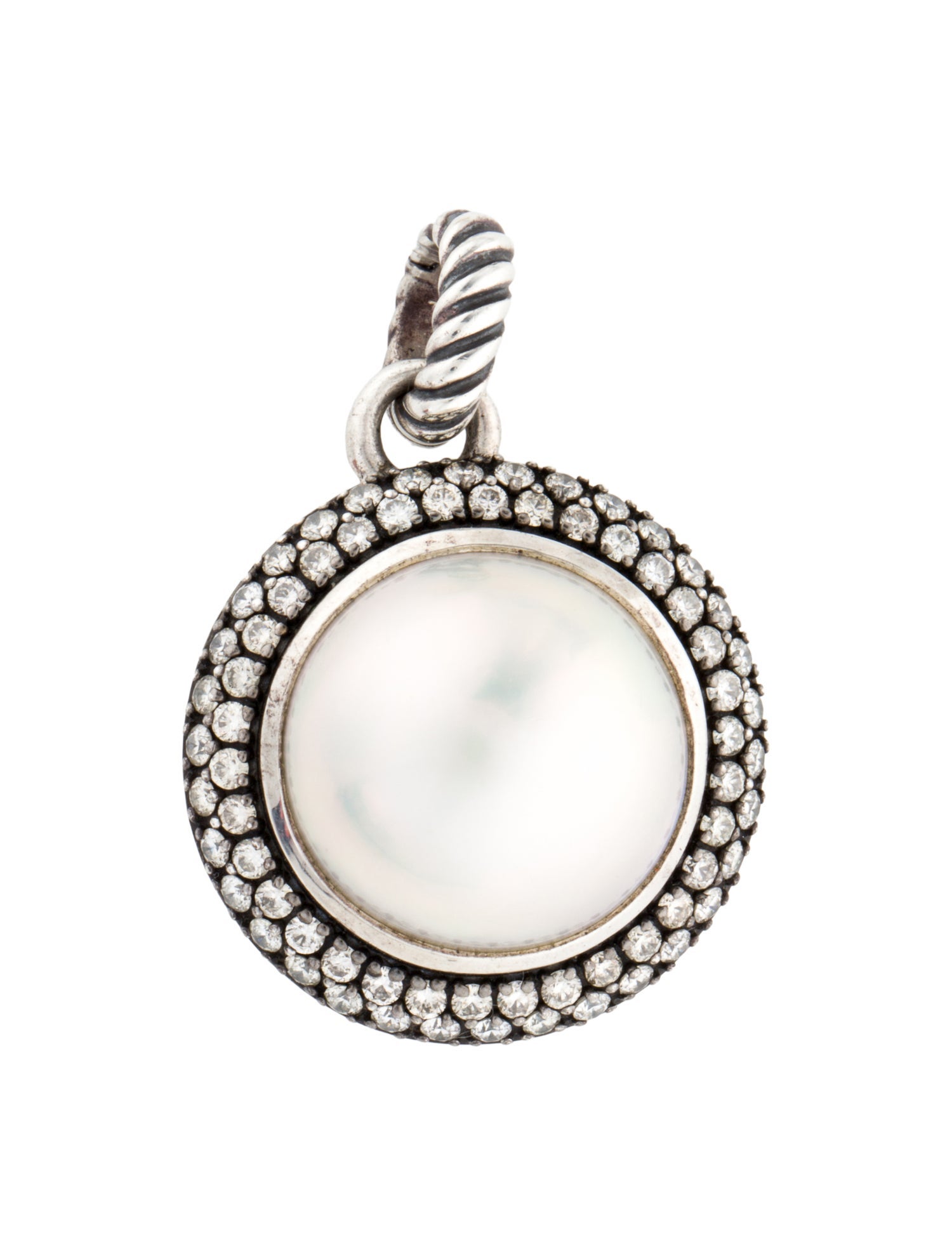 David Yurman Pearl & Diamond Moonlight Ice Cerise Pendant