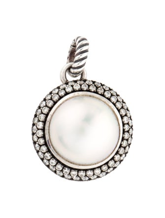 David Yurman Pearl & Diamond Moonlight Ice Cerise Pendant