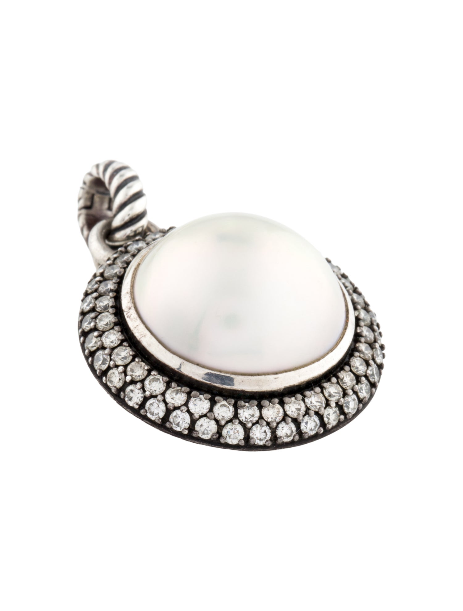 David Yurman Pearl & Diamond Moonlight Ice Cerise Pendant