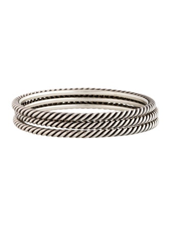 David Yurman Cable Bangle Bracelet Set of 3