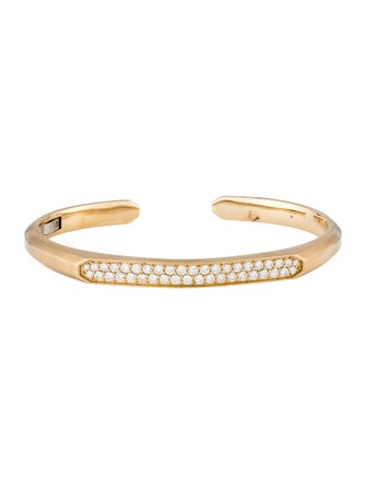 David Yurman 18K 1.11ctw Diamond Streamline Cuff Bracelet