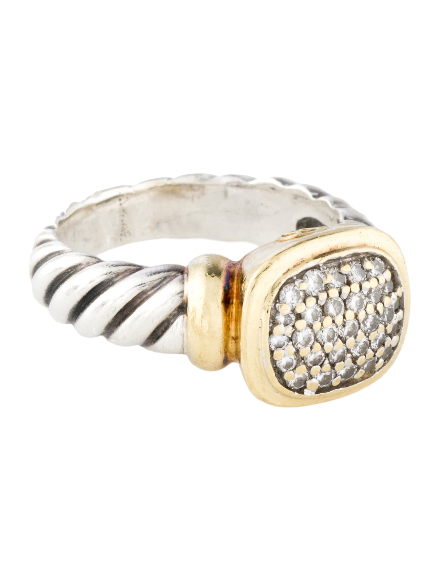 David Yurman Diamond Two-Tone Ring