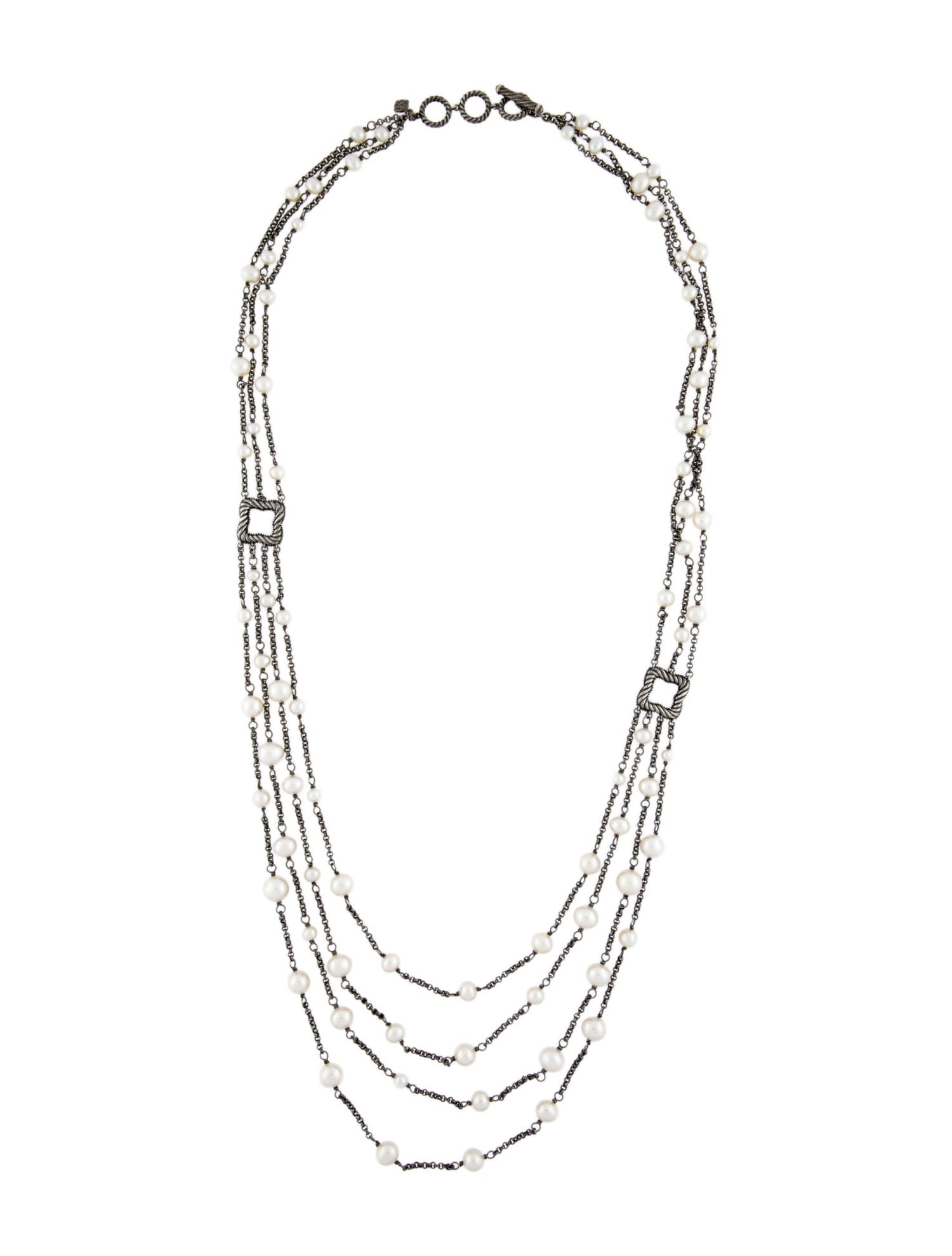 David Yurman Pearl & Diamond Midnight Mélange Necklace