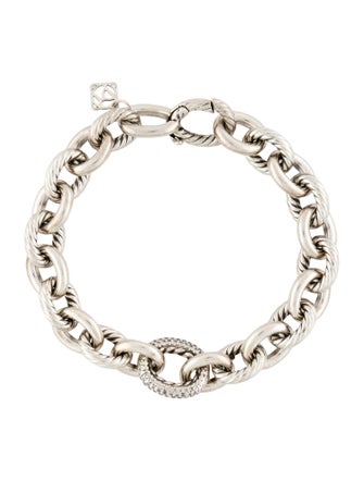 David Yurman Diamond Oval Link Bracelet