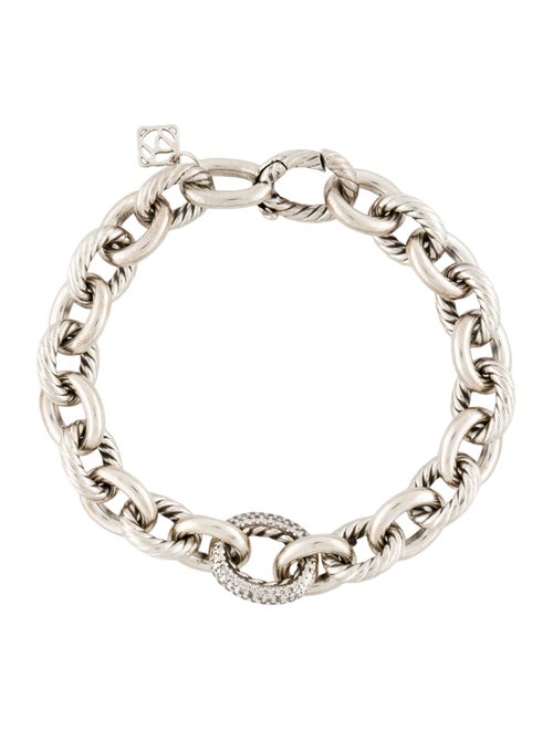 David Yurman Diamond Oval Link Bracelet
