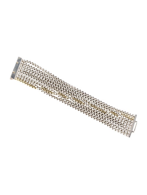 David Yurman Two-Tone Box Chain 8 Row Multi-Strand Bracelet