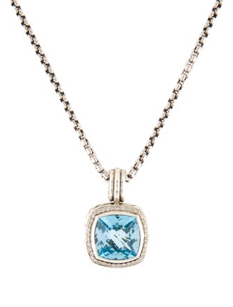 David Yurman Topaz & Diamond Albion Pendant Necklace