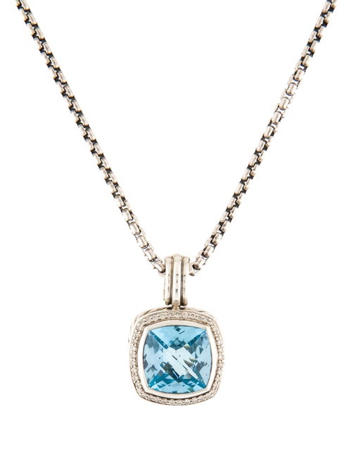 David Yurman Topaz & Diamond Albion Pendant Necklace