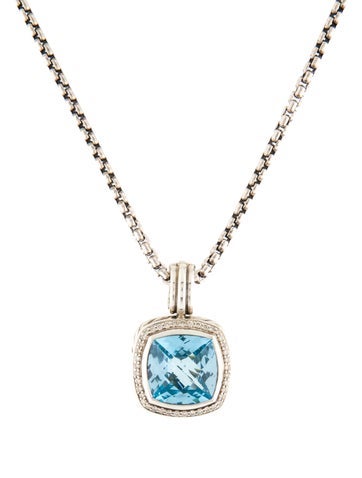 David Yurman Pendant Necklace Topaz & Diamond Albion