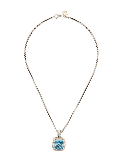 David Yurman Topaz & Diamond Albion Pendant Necklace