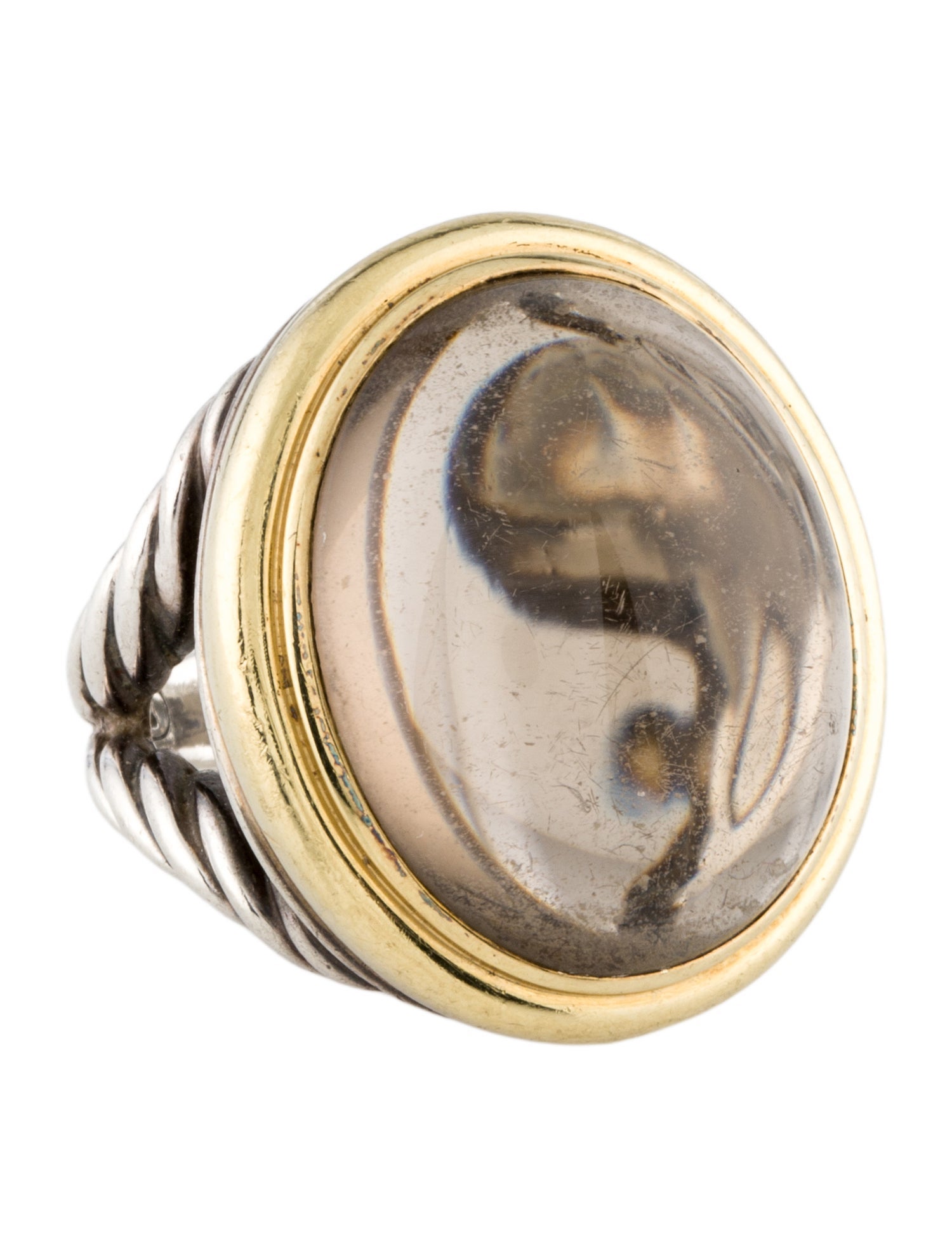 David Yurman Smoky Quartz Oval Albion Ring