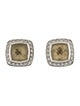 David Yurman Smoky Quartz & Diamond Stud Earrings