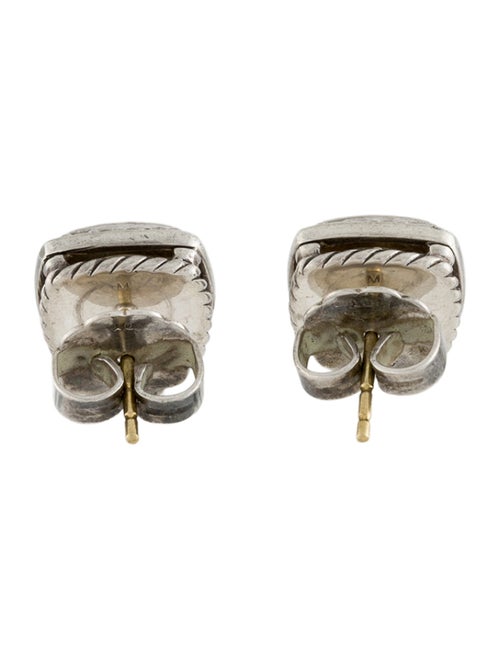 David Yurman Smoky Quartz & Diamond Stud Earrings