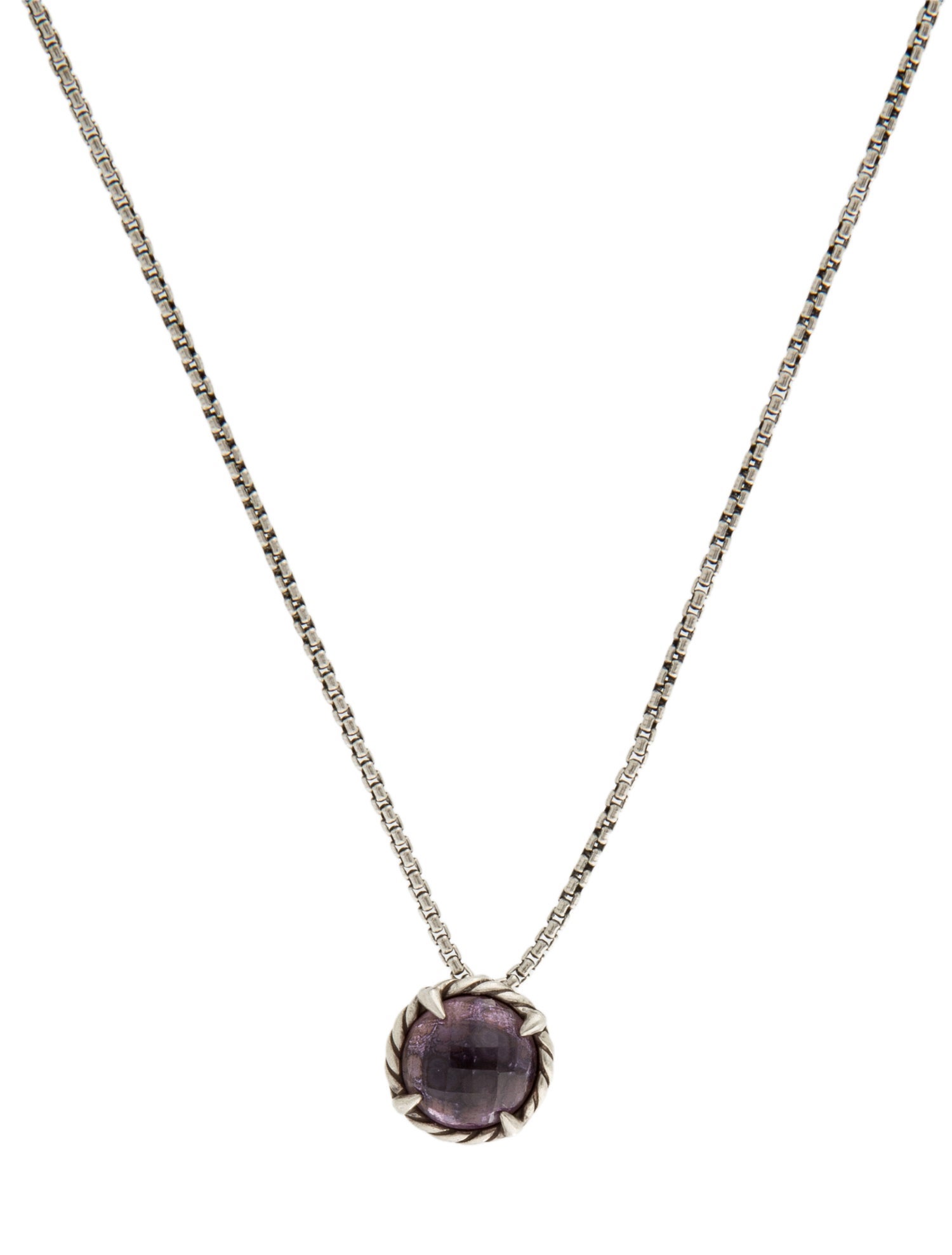 David Yurman Amethyst Chatelaine Pendant Necklace