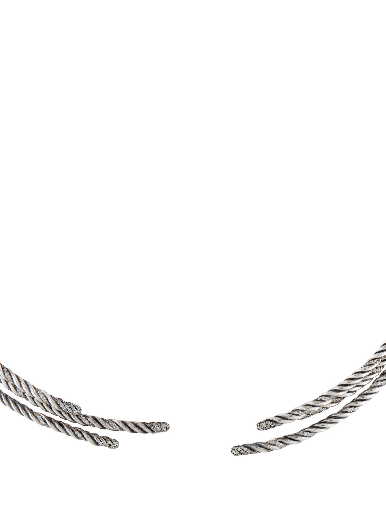 David Yurman Open Three Row Collar Necklace