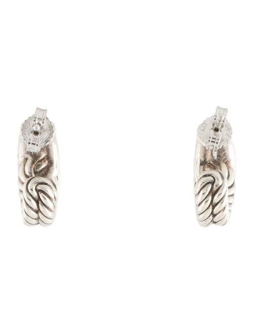 David Yurman Diamond Labyrinth Single-Loop Earrings