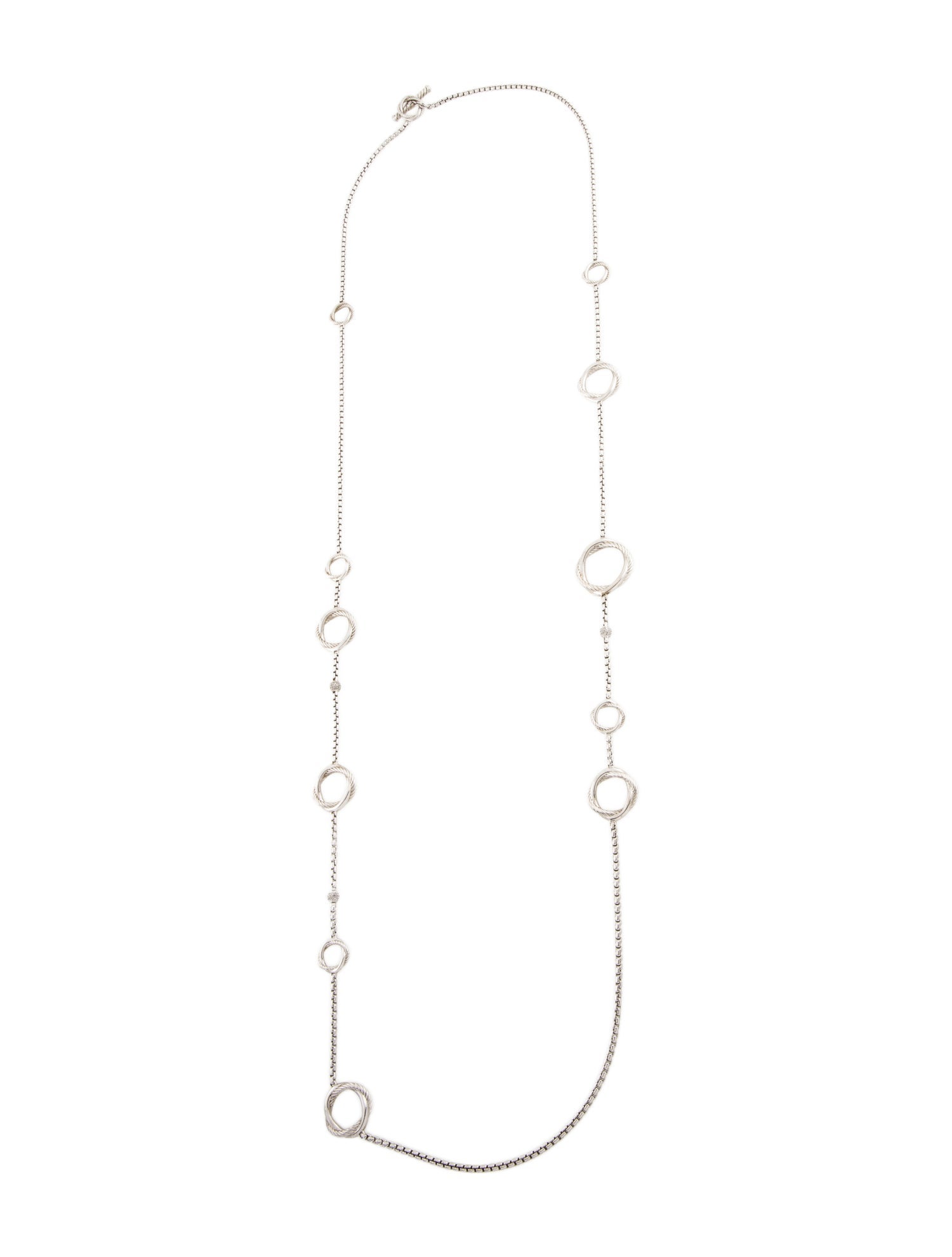 David Yurman Diamond Infinity Station Necklace