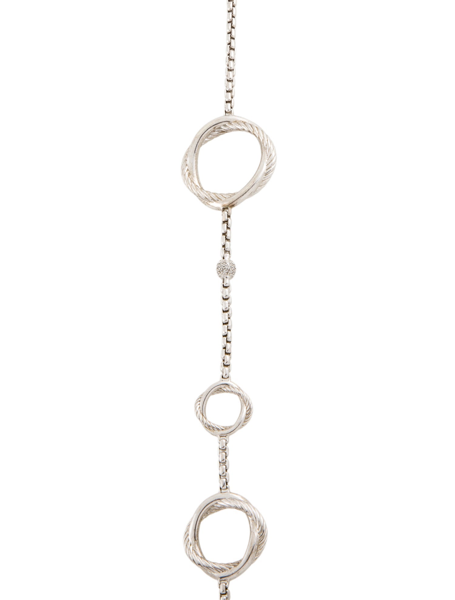 David Yurman Diamond Infinity Station Necklace