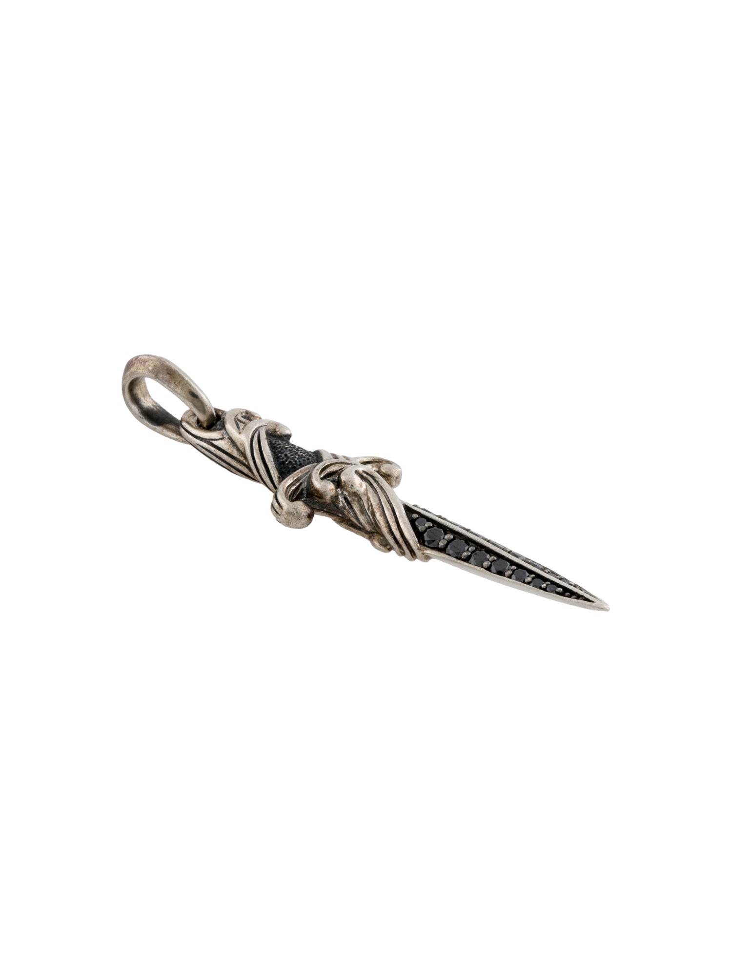 David Yurman Black Diamond Waves Dagger Amulet Pendant