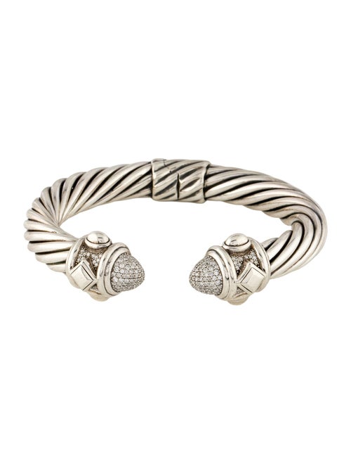 David Yurman Diamond Renaissance Hinge Cuff Bracelet