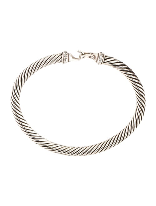 David Yurman Diamond Buckle Classic Cable Bracelet