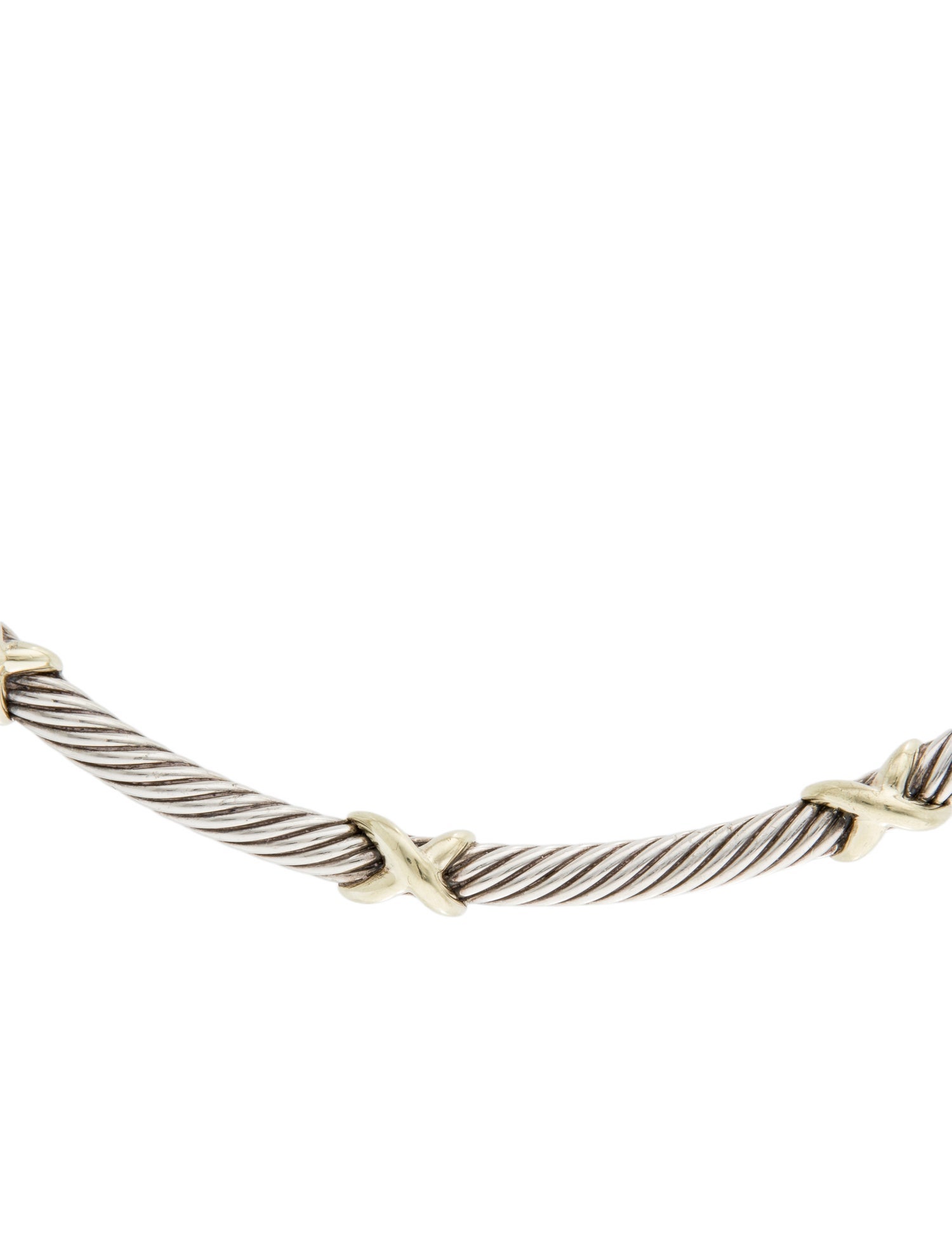 David Yurman Two-Tone X Collar Necklace
