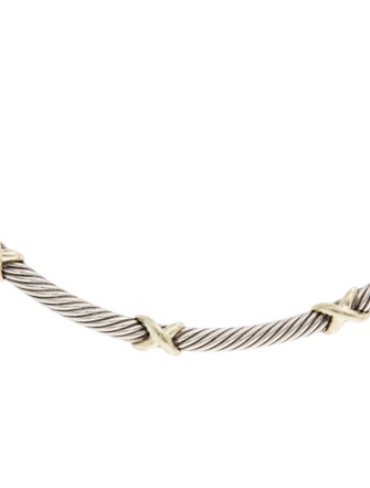 David Yurman Two-Tone X Collar Necklace