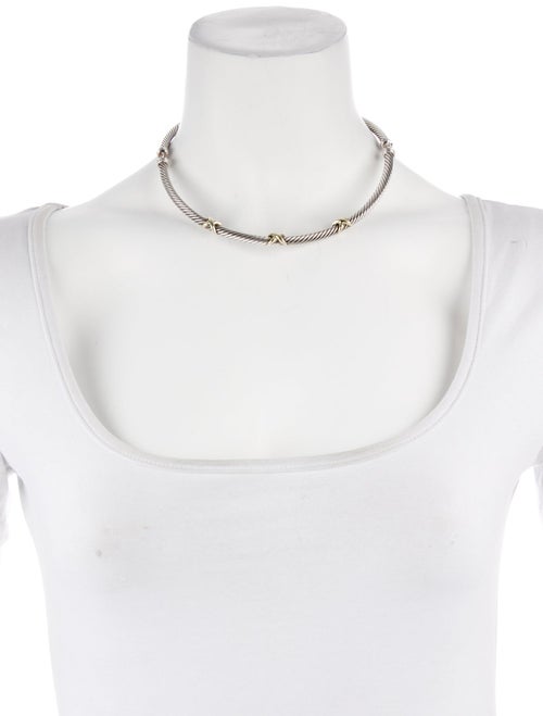 David Yurman Two-Tone X Collar Necklace