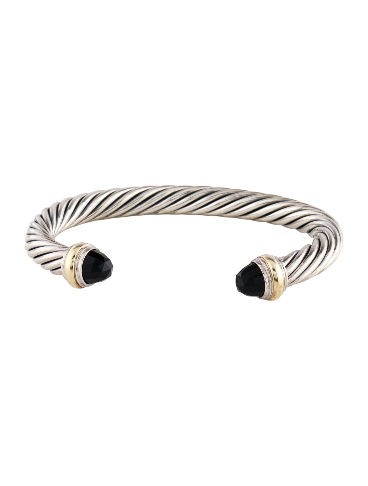 David Yurman Onyx Classic Cable Cuff Bracelet