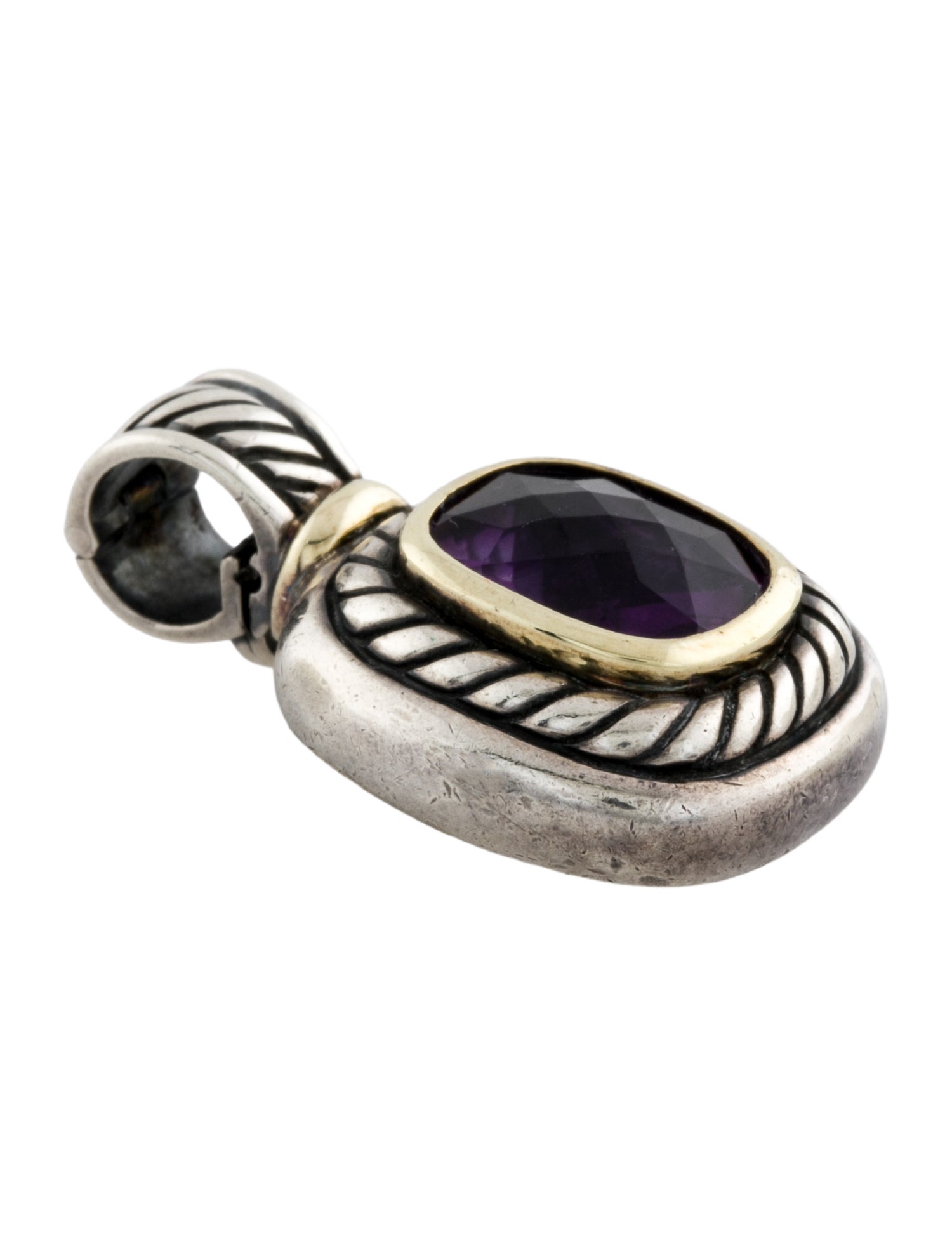 David Yurman Amethyst Albion Enhancer Pendant