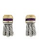David Yurman Amethyst Triple Cable Shrimp Earclips