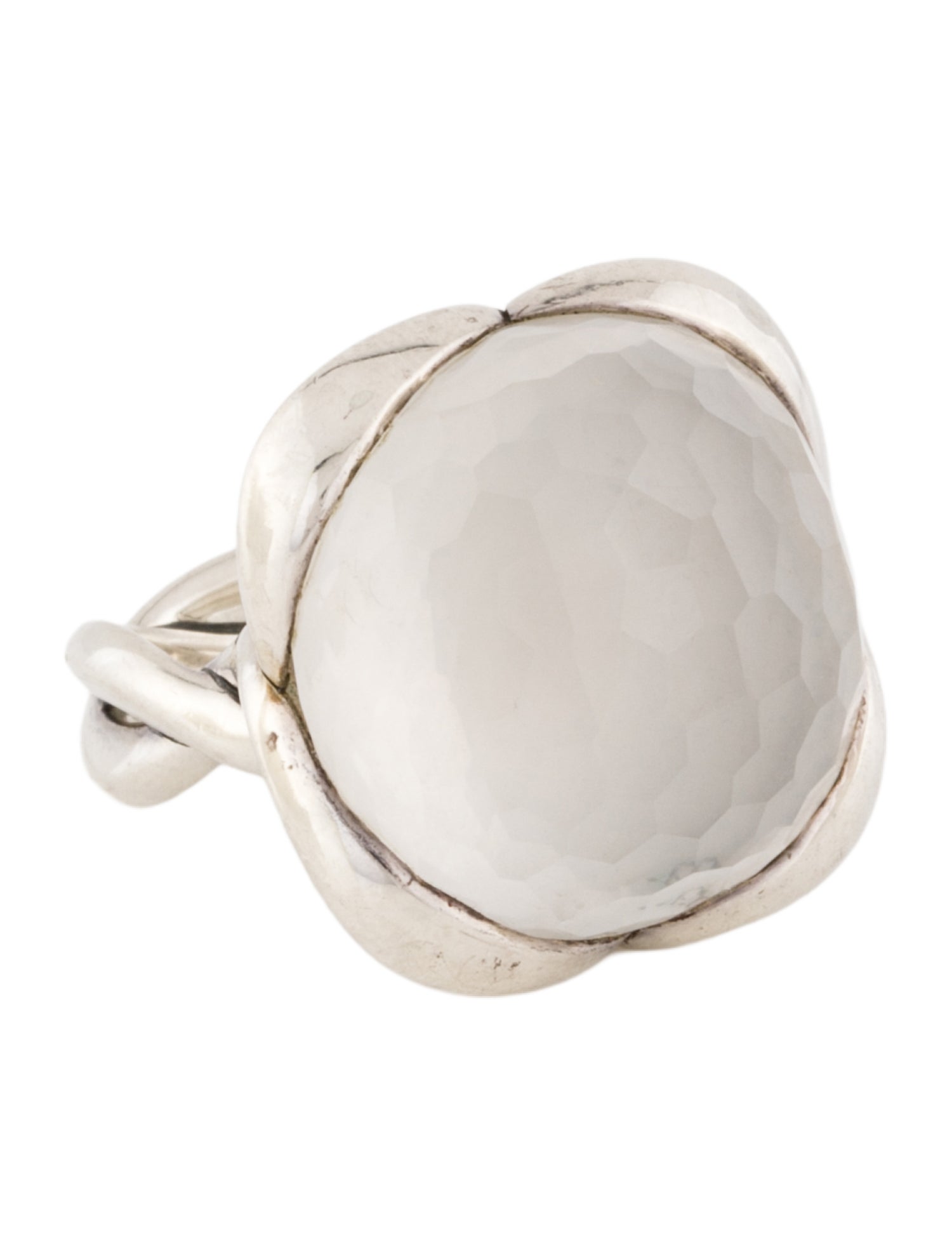 David Yurman Moon Milky Quartz Continuance Ring