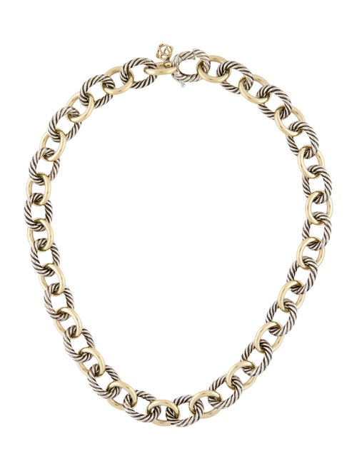 David Yurman Two-Tone Oval Link Chain Necklace