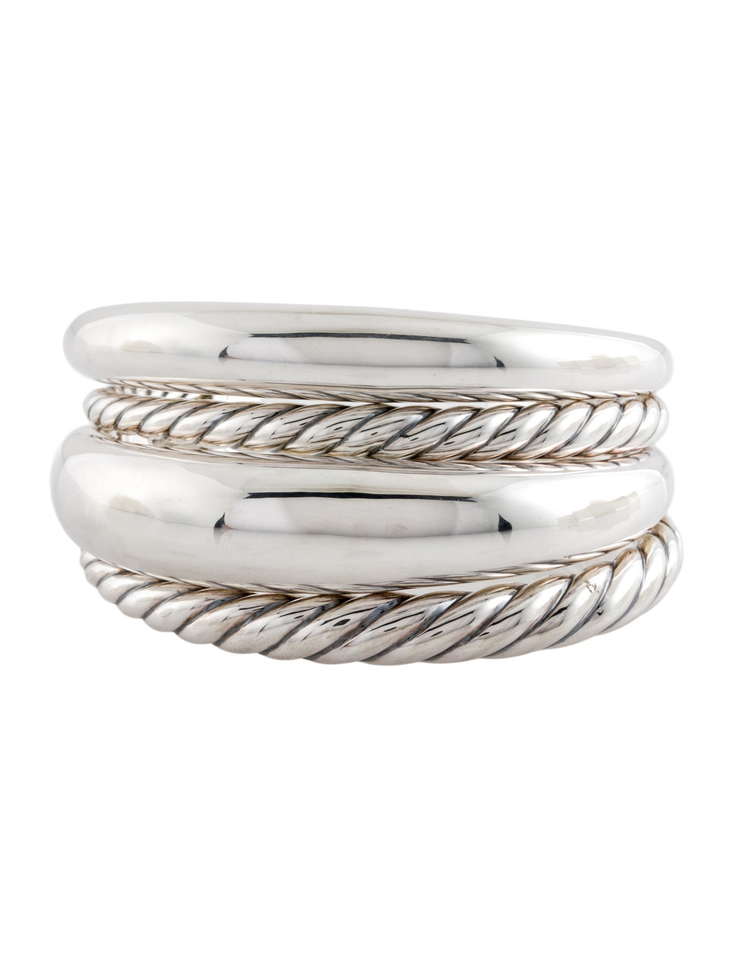 David Yurman Pure Form Four Row Cuff Bracelet