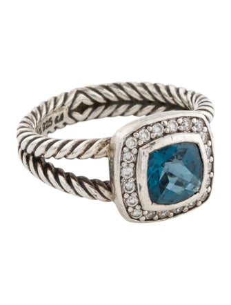 David Yurman Topaz & Diamond Petite Albion Ring