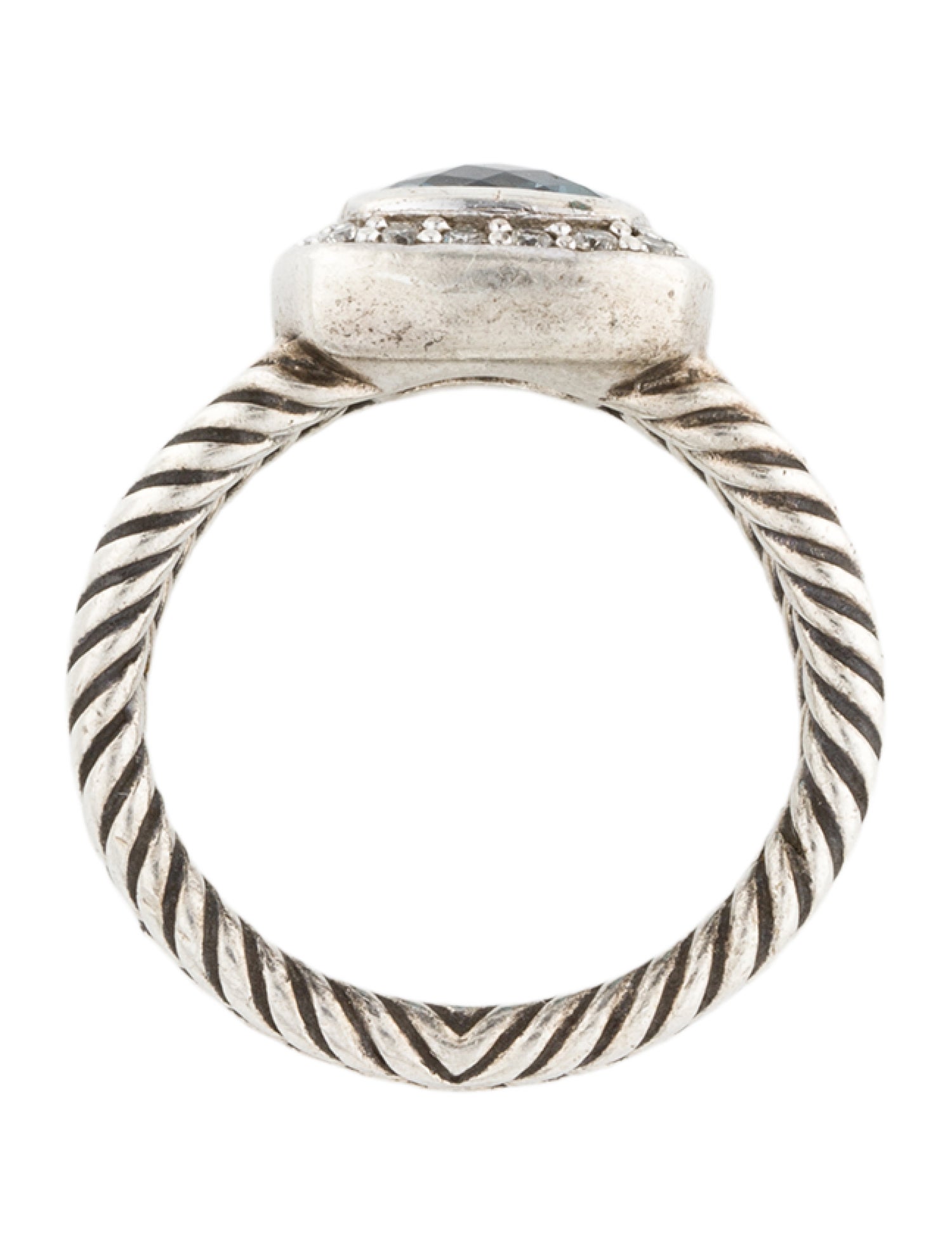 David Yurman Topaz & Diamond Petite Albion Ring