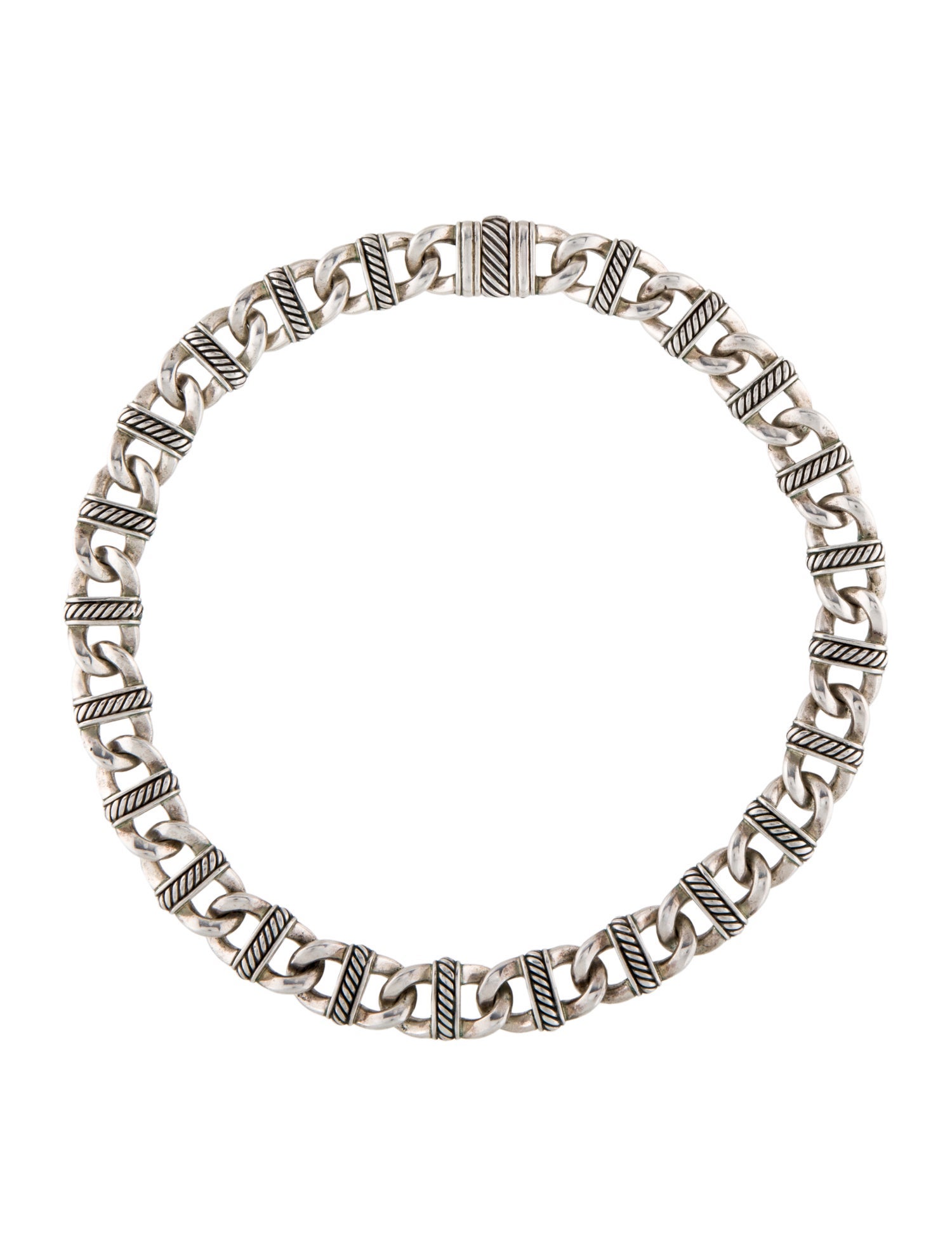 David Yurman Oval Cable Link Chain Necklace