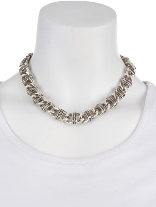 David Yurman Oval Cable Link Chain Necklace