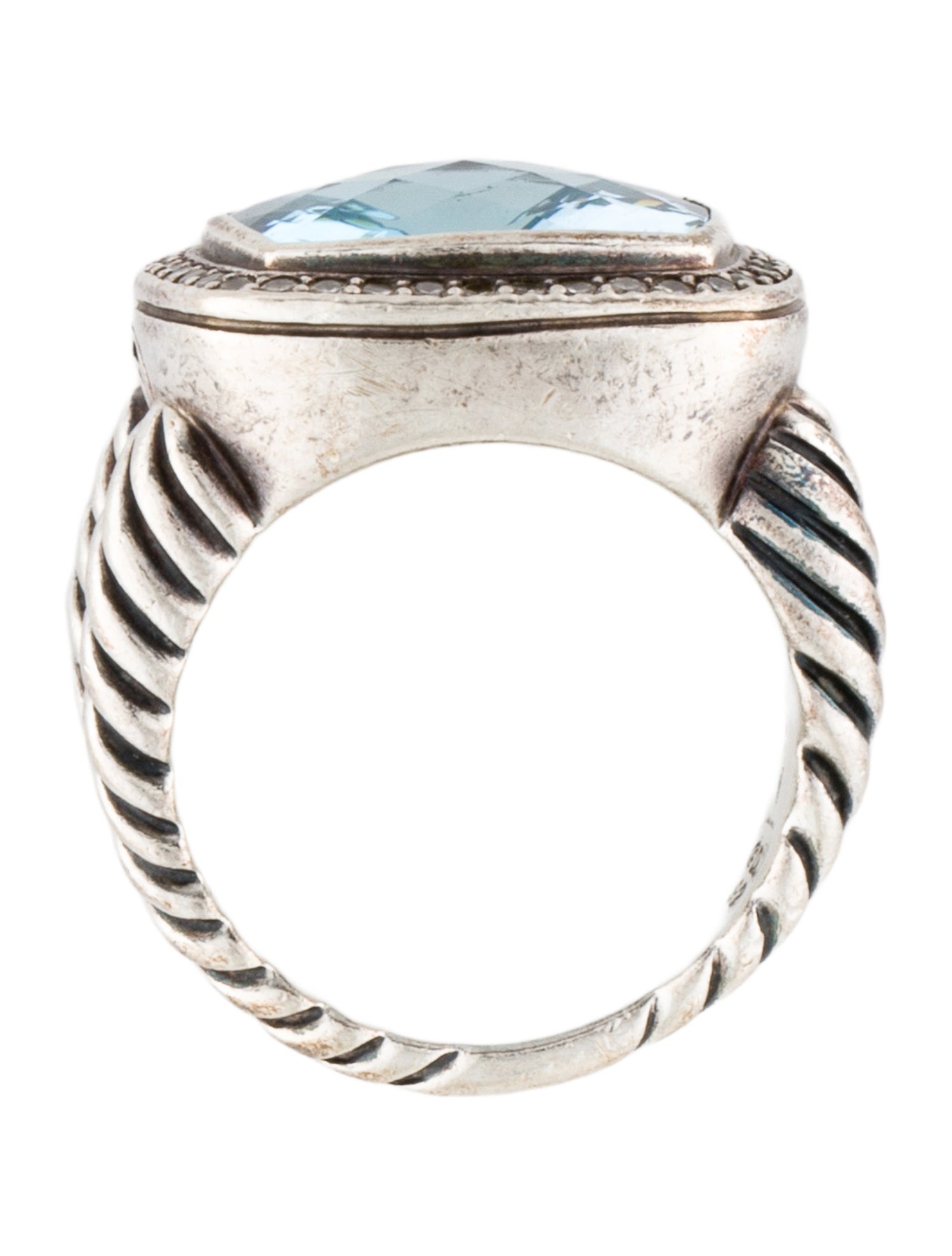 David Yurman Topaz & Diamond Albion Cocktail Ring