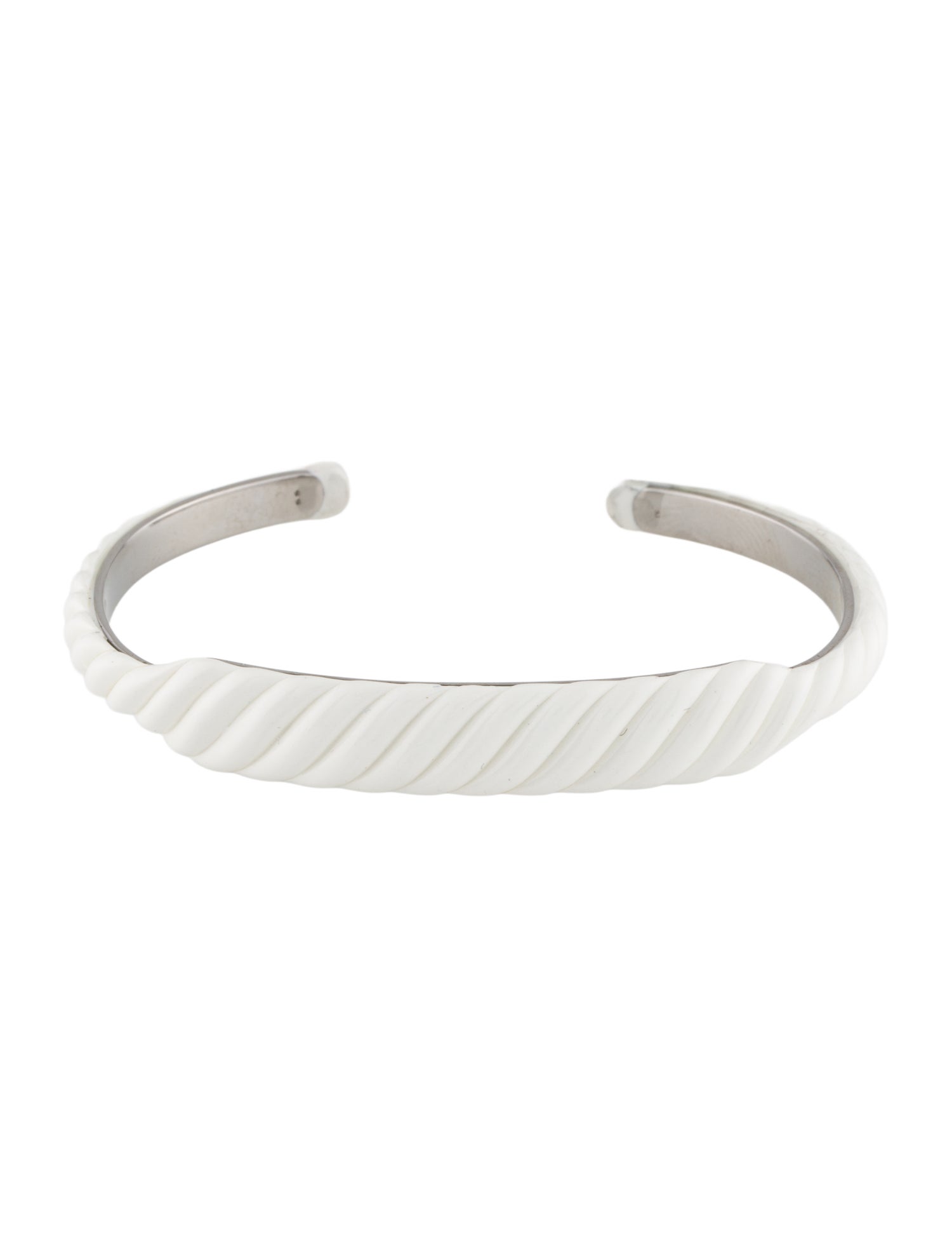 David Yurman Enamel Sculpted Cable Cuff Bracelet