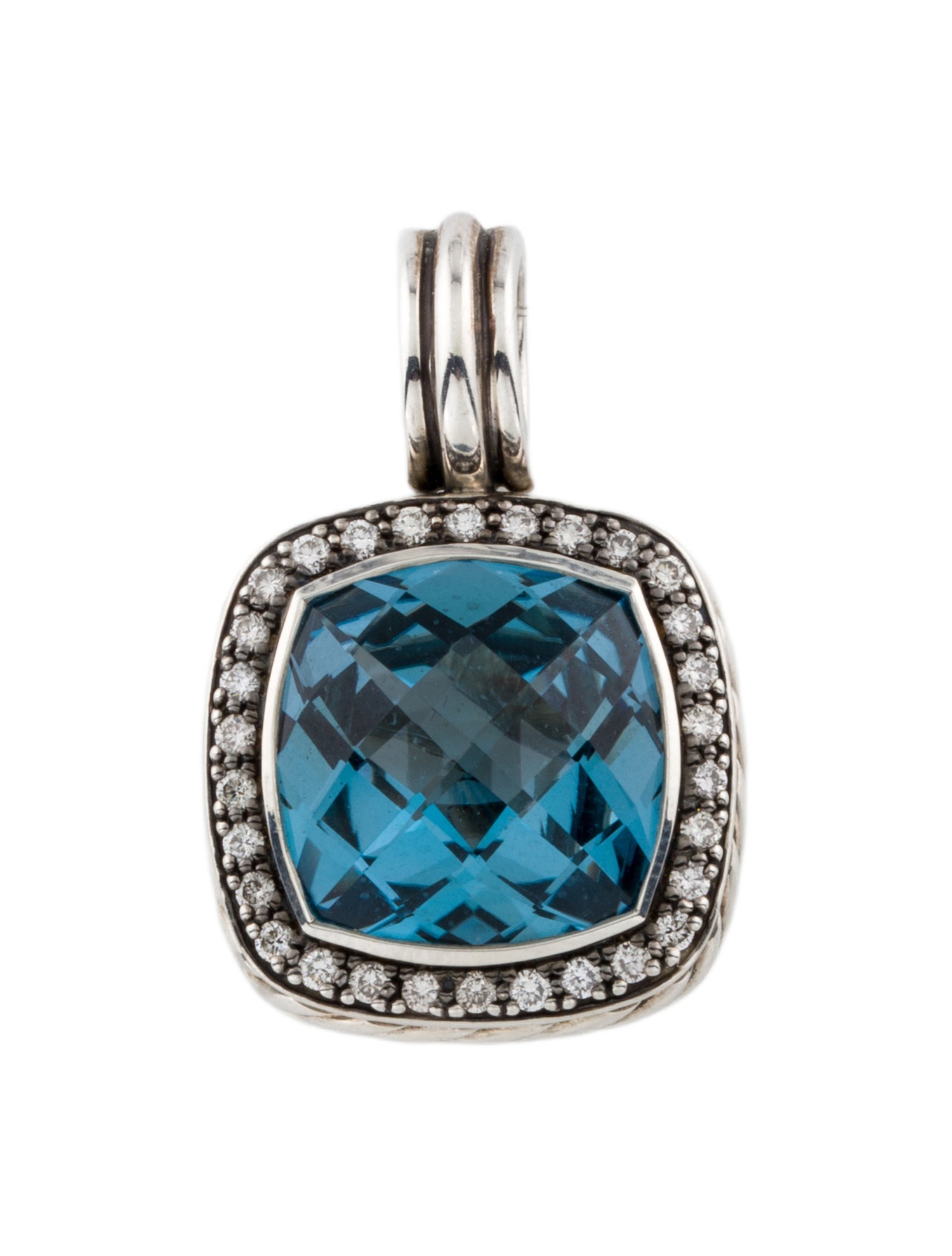 David Yurman Topaz & Diamond Moonlight Ice Enhancer Pendant