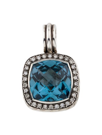 David Yurman Topaz & Diamond Moonlight Ice Enhancer Pendant