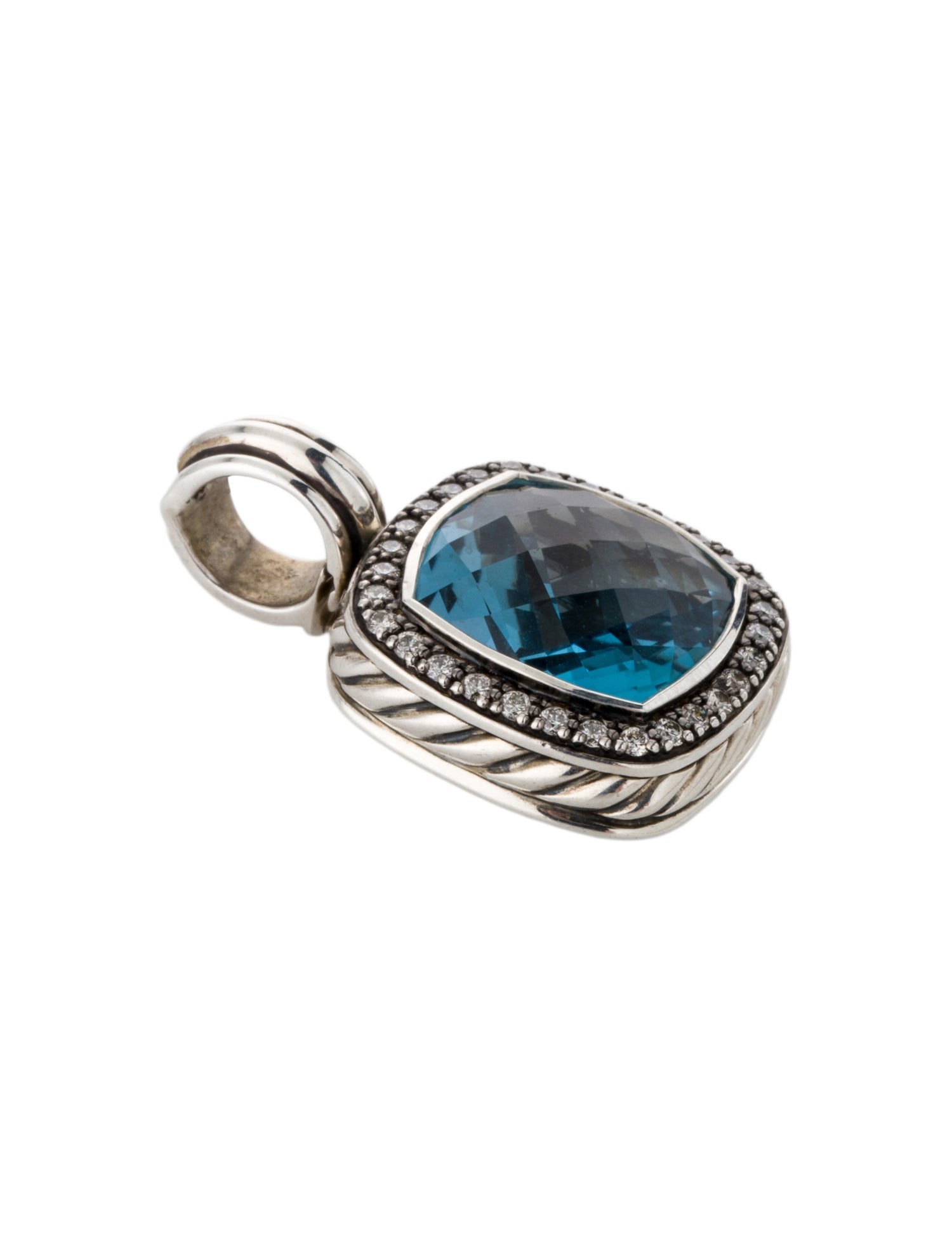 David Yurman Topaz & Diamond Moonlight Ice Enhancer Pendant