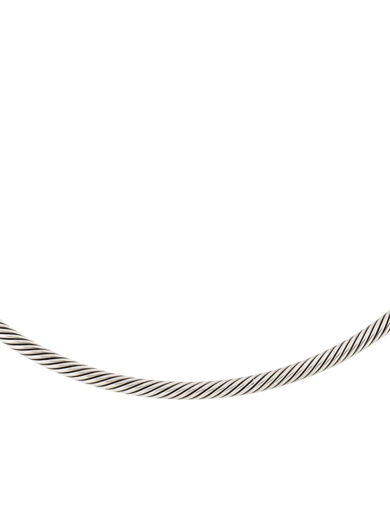 David Yurman Two-Tone Cable Buckle Collar Necklace