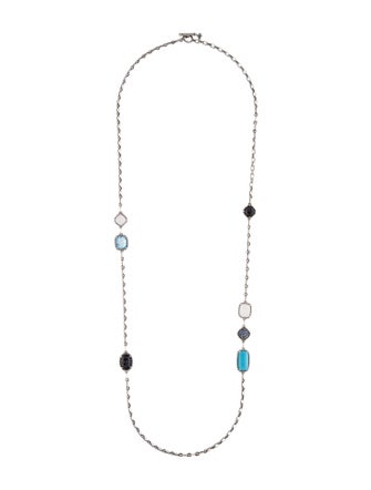 David Yurman Multistone Chatelaine Station Necklace